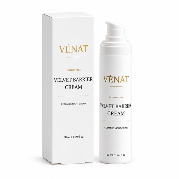 VÉNAT Velvet Barrier Cream – nattkräm med ceramider, 50 ml